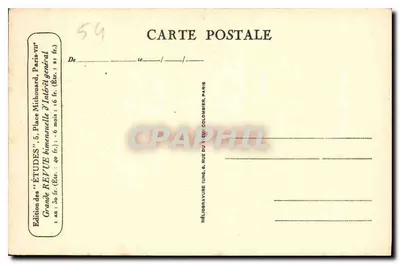 Kościół św. Épvre i Pałac Rządu — Nancy — Wydawnictwo 'Études', 5, Plac św. Franciszka Xawera, Paryż — Rewers