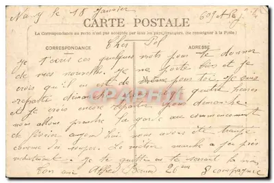 Nancy — Vista Generale presa dalla Basilica San Epvre — Editore: A. Lefebvre, n° 24 — Verso