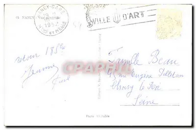 Nancy - Ogólny widok — Wydawnictwo V. Rodden, nr 54 — Rewers