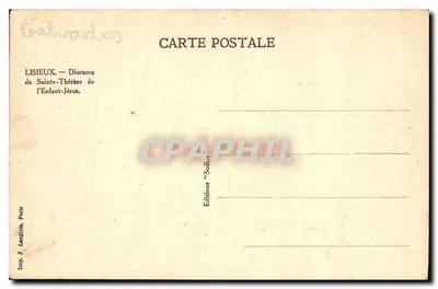 Aparición de la Virgen Santa — Escena 6 — Ediciones 'Sodilor' París — Reverso