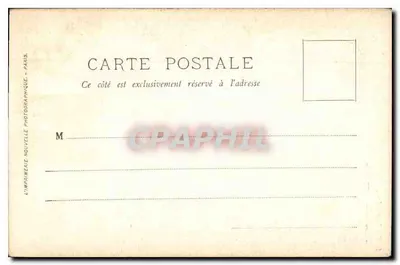 Estátua de mulher segurando um livro — L'Imprimerie Nouvelle Photographique, Paris — Verso