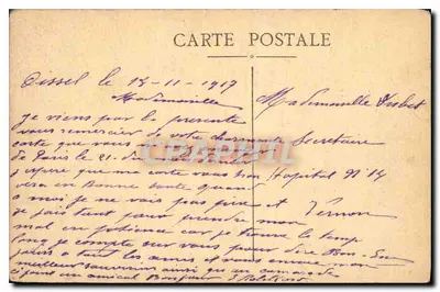 Thérèse de l'Enfant Jésus — cena de devoção — Cliché Fillion, Lisiéux — Verso
