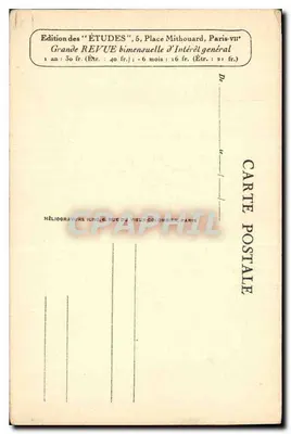 Saint Vincent de Paul — portrait — Édition des 'Études', 5, Place Saint-François-Xavier, Paris — Rewers