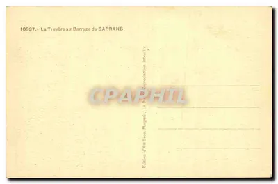 La Truyère przy Zalewie Sarrans — Wydawnictwo Sztuki Léon Margerit, n° 10937 — Rewers