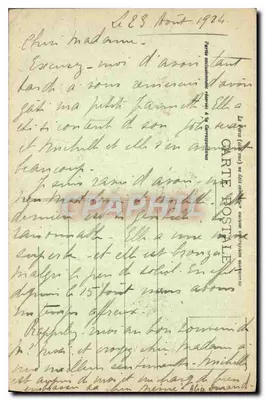 Portrieux - Vista Geral dos Quais — editor E. Huguet, n° 6958 — Verso