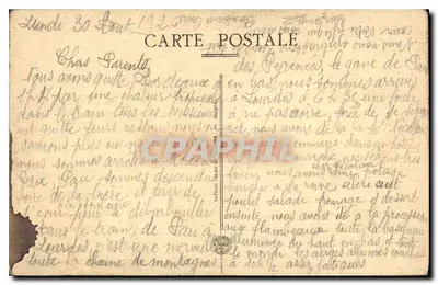 Lourdes — Visão geral da Basílica — Edição Valée de Lourdes, n° 65 — Verso