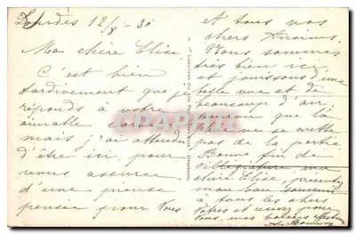 Lourdes - A Basílica e o Gave — CPAPHIL, n° 244 — Verso