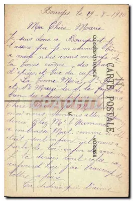 Bourges — Katedra, widok z południa — Wydawnictwo Nouvelles Galeries, Bourges, n°45 — Rewers