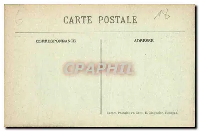 Bourges — Fachada Oeste do Hotel Lallemant — Cartes Postales en Gros, E. Maquaire, Bourges — Verso