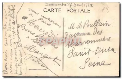 Bourges - Gevel van de Kathedraal — Uitgever E.M. n°201 — Achterkant
