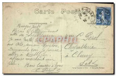 Bourges — Katedra — Tympan głównego portalu — wydawca: A. Manuafre, Bourges, nr 233 — Rewers