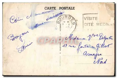 Bourges — A Catedral. Os Cinco Portais — E. Maquaire, n° 220 — Verso