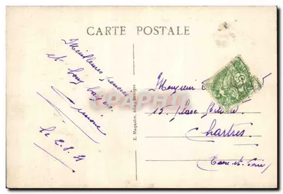 Bourges — Bulwar Strasburski i Absydę Katedry — E. Maguiaire, nr 469 — Rewers