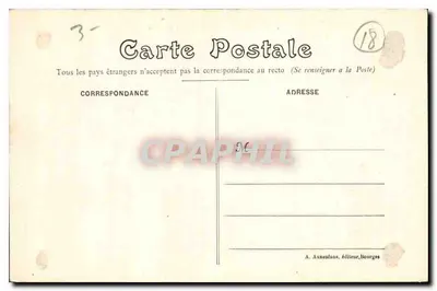 Bourges — Katedra, strona północna — A. Auxenfans, wydawca, nr 1148 — Rewers