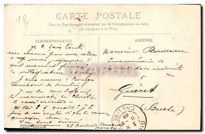 Bourges — Południowa fasada Pałacu Jacques Cœur — J. FOUCHIER, Drukarnia Region — Rewers