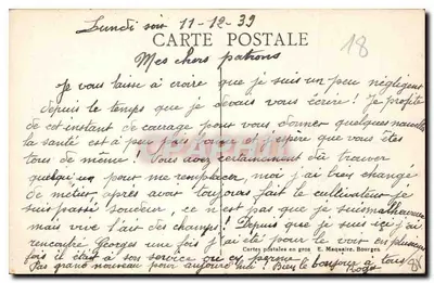 Bourges - Façade katedry — E. Maquaire, n°201 — Rewers