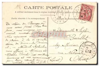 Bourges — Wnętrze katedry: św. Etienne — Drukarnia Laussedat, Châteauneuf — Rewers