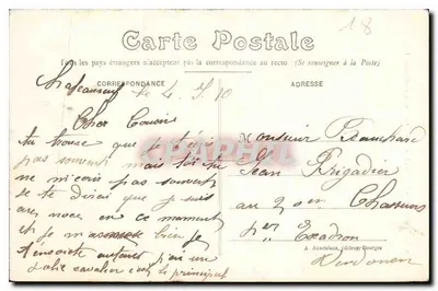En Berry - Meillant - El Castillo - La Torre del León — Tarjeta postal antigua n°1164, editor Auzendans, Bourges — Reverso