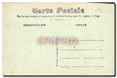 Bourges — Katedra, widok z ogrodu Hôtel de Ville — Wydawca: C. M. B. — Rewers