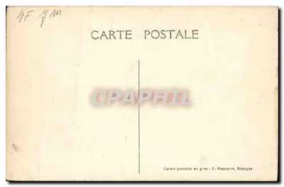Bourges — Widok panoramiczny — E. Maquare, Bourges, n°411 — Rewers