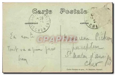 Bourges — Katedra — Tympań portalu Świętej Maryi — E.M. n°232 — Rewers