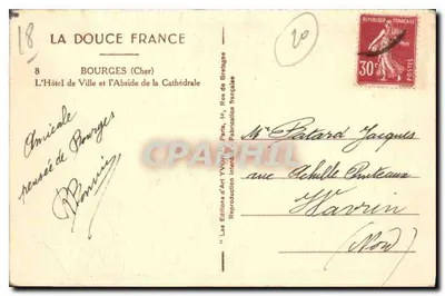 Bourges (Cher) — Hotel Miasta i Absydę Katedry — Yvon, n°17 — Rewers