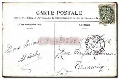 Lourdes — Widok boczny Bazyliki — E. P. F. F. P. wydawca — Rewers