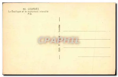 Lourdes — Bazylika i pomnik sojuszu — P. Dourdet — Rewers