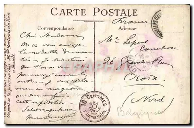 Le Geer w Bassenage — widok rzeki z domem i mostem — wydawca nieznany, numer serii nie widoczny — Rewers