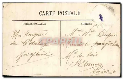 Notre-Dame-de-Lourdes w Cotatay — wydawca Glinault, nr 65 — Rewers