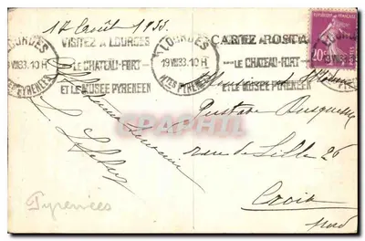 Gavarnie — Ogólny widok wsi i Cirque — Wydawca nieznany, nr seryjny 313 — Rewers