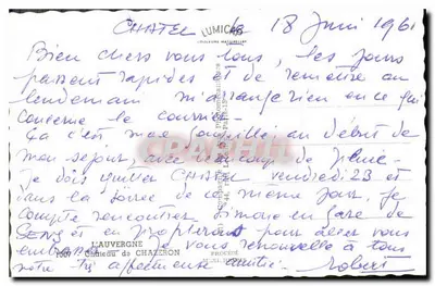Castelo de Chazeron — Auvergne — Lumicas — Verso