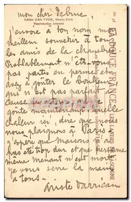 The Landes of the Sologne — Art Edition YVON, No 58 — Back