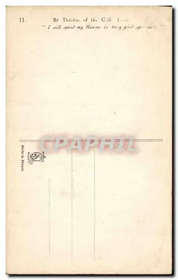 Santa Térèsa da Criança Jesus — cobrindo seu crucifixo de rosas — editor Chy, n°11 — Verso
