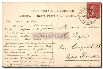 Duchess of Orléans — par HATTIER — Union Postale Universelle — Rewers