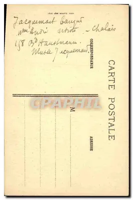 Institut de France — Abadia de Châalis — A Virgem das Anêmonas — J.-E. Bulloz, Edit. — Verso