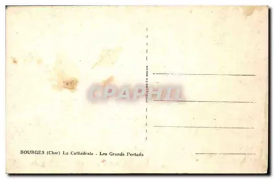 Bourges (Cher) - Katedra - Wielkie portalu — Photo-Somelier Macon — Rewers