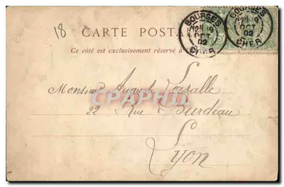 Bourges — Ogólny widok z Pałacu Jacques-Cœur — Jacques-Cœur — Rewers