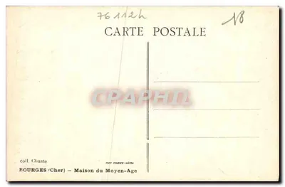Bourges (Cher) — Casa da Idade Média — Foto Courrier-Nacor — Verso