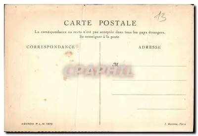 Marseille — Katedra — Agenda P.L.M. 1923, Cl. Chusseau-Fleviens — Rewers