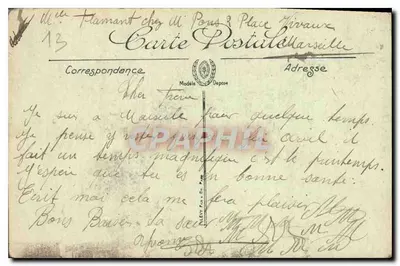 Marsiglia — Chiesa delle Riforme e Monumento dei Mobili — LL — Verso