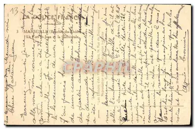 Marsiglia — Il Forte di San Giovanni e la Cattedrale — Les Éditions d'Art Yves Paris — Verso