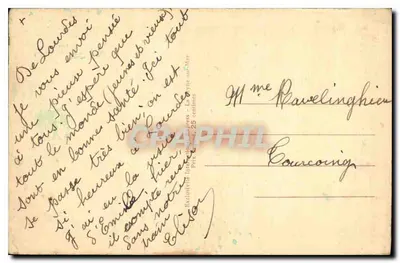 Stara pocztówka Cliche Lacaze Harimann Lourdes Lipiec 1934 Bernadetta wracająca z Bartres przed dniem pojawienia się — Rewers