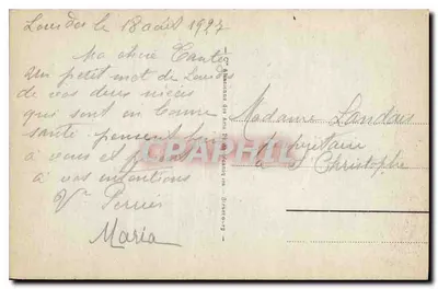 Lourdes - A Basílica e o Gave — editor anônimo, n° 17 — Verso