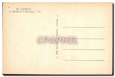 Lourdes — Grota i Bazylika — Wydawnictwo Pielgrzyma Różańca - Lourdes — Rewers