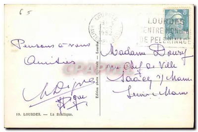 Lourdes — Bazylika — Wydawnictwo fotograficzne Lourdes — Rewers
