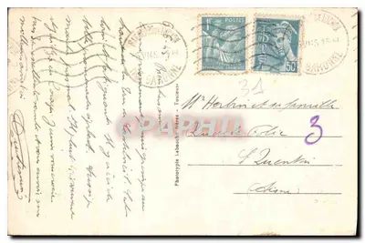 Luchon - Wieża Castelviel - Luchon w dole i góra Cazareilh — Pireneje Środkowe, wydawca Labouchère, n° 631 — Rewers