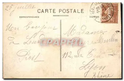 Lourdes - Widok na Bazylikę z Zamku Fort, Les Pyrénées, wydawca nieznany, nr 9 — Rewers