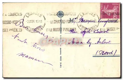 LOURDES — A Virgem da Gruta — Editor: Lourdes, n° 3651 — Verso