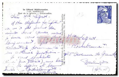 Porto de Marselha — Calçadão da Joliette — Sociedade Edições da Liberação — Verso